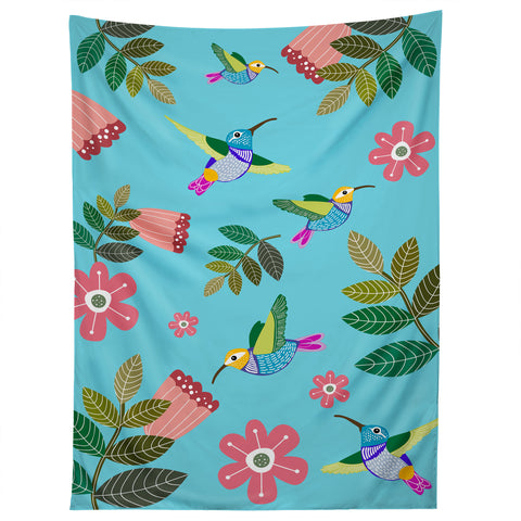 Hello Sayang Hummingbirds Tapestry