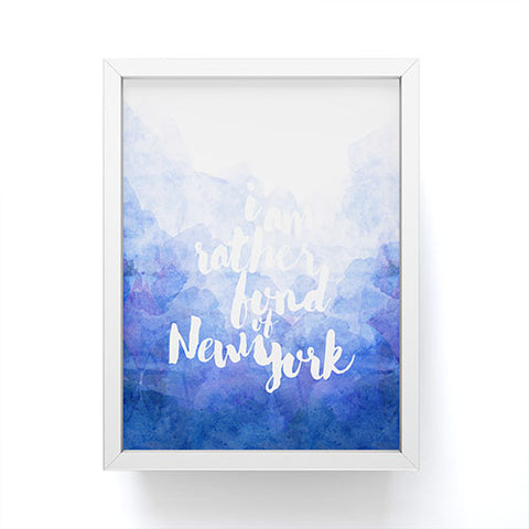 Hello Sayang I Am Rather Fond of New York Framed Mini Art Print