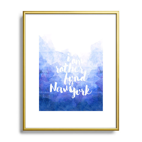 Hello Sayang I Am Rather Fond of New York Metal Framed Art Print