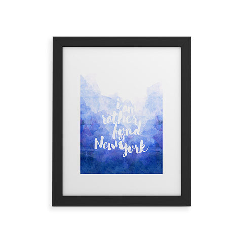 Hello Sayang I Am Rather Fond of New York Framed Art Print