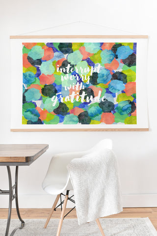 Hello Sayang Interrupt Worry With Gratitude Art Print And Hanger