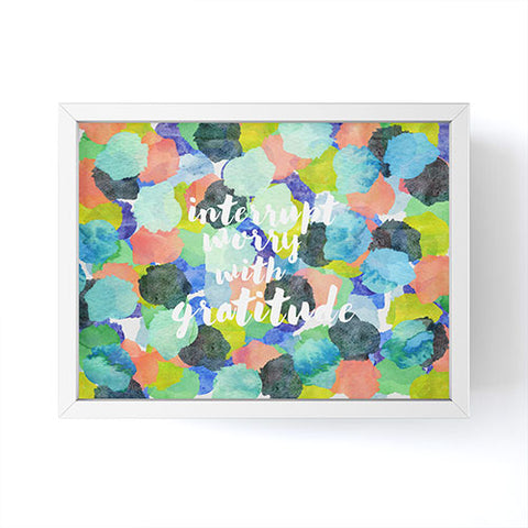 Hello Sayang Interrupt Worry With Gratitude Framed Mini Art Print