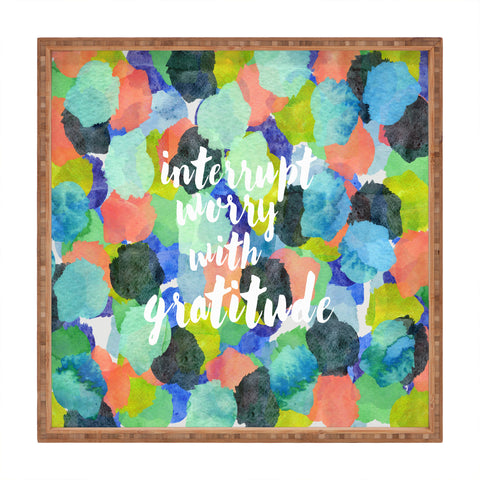 Hello Sayang Interrupt Worry With Gratitude Square Tray