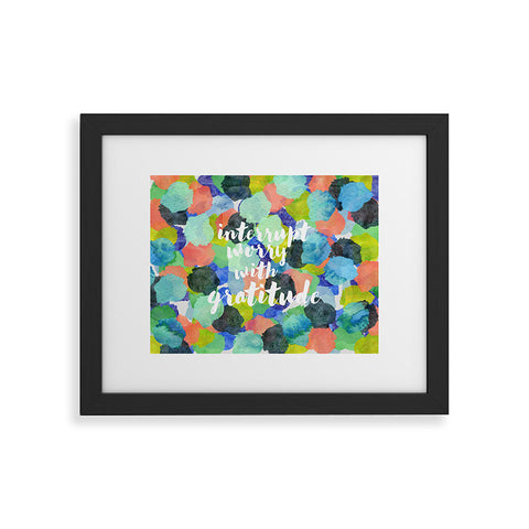 Hello Sayang Interrupt Worry With Gratitude Framed Art Print
