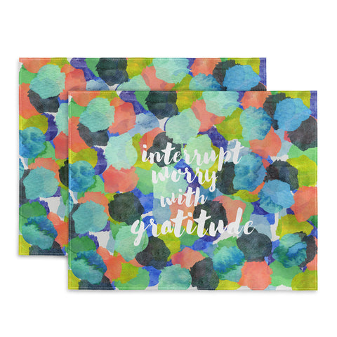 Hello Sayang Interrupt Worry With Gratitude Placemat