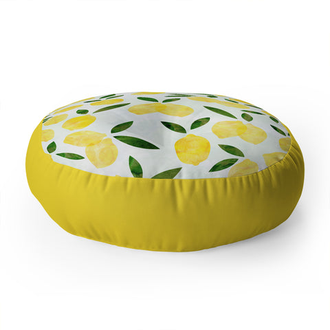 Hello Sayang Lemon Drops Floor Pillow Round