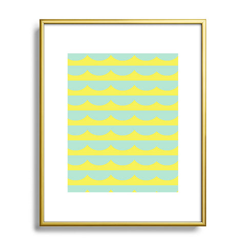 Hello Sayang Lemon Scallops Metal Framed Art Print