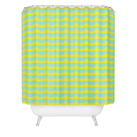 Hello Sayang Lemon Scallops Shower Curtain