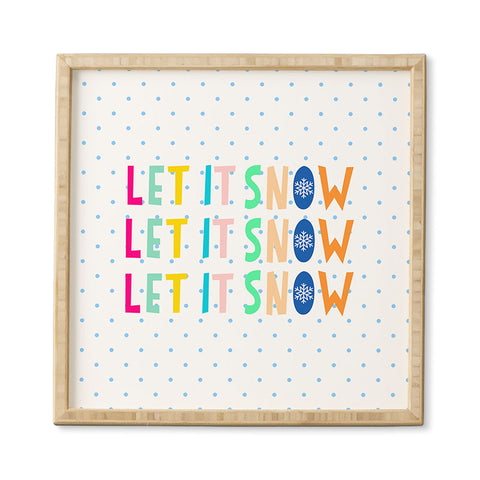 Hello Sayang Let It Snow Polka Dots Framed Wall Art