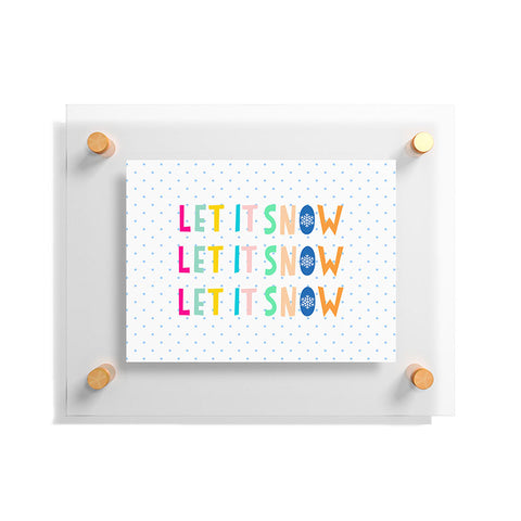 Hello Sayang Let It Snow Polka Dots Floating Acrylic Print