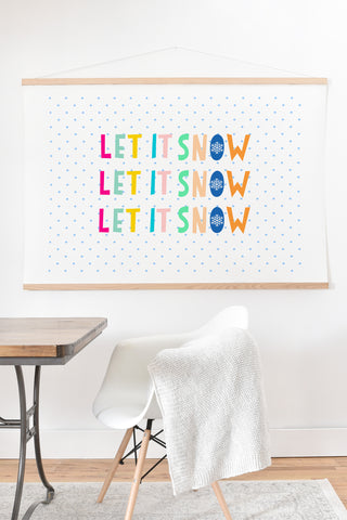 Hello Sayang Let It Snow Polka Dots Art Print And Hanger