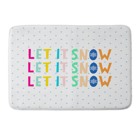 Hello Sayang Let It Snow Polka Dots Memory Foam Bath Mat