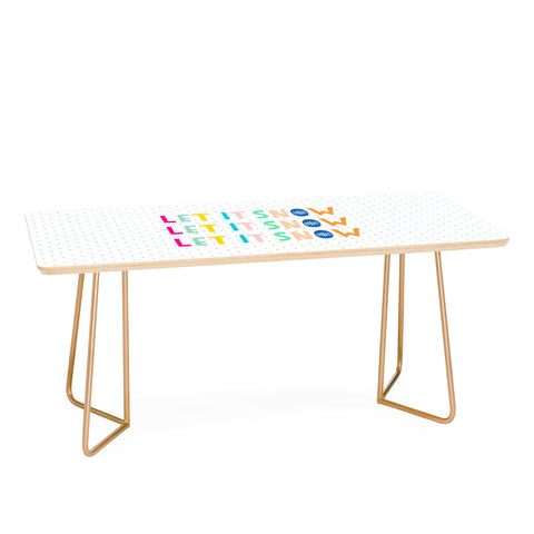 Hello Sayang Let It Snow Polka Dots Coffee Table