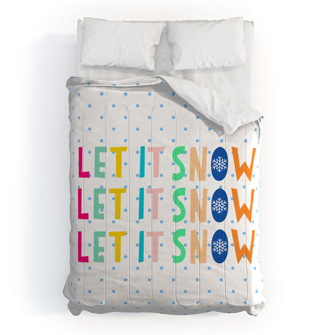 Hello Sayang Let It Snow Polka Dots Comforter