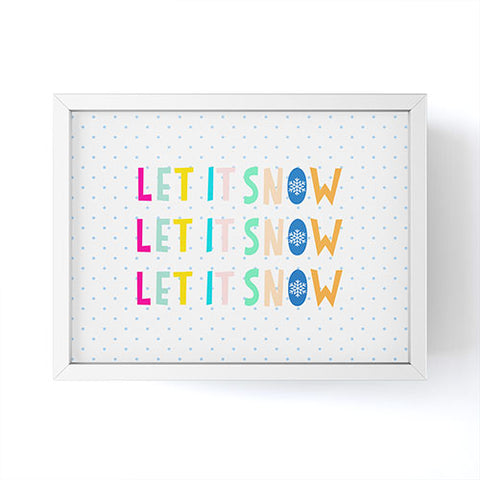Hello Sayang Let It Snow Polka Dots Framed Mini Art Print
