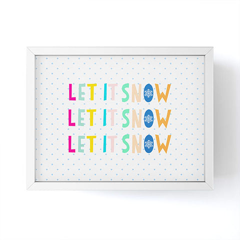Hello Sayang Let It Snow Polka Dots Framed Mini Art Print