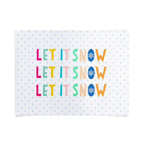 Hello Sayang Let It Snow Polka Dots Poster