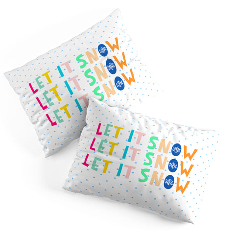 Hello Sayang Let It Snow Polka Dots Pillow Shams