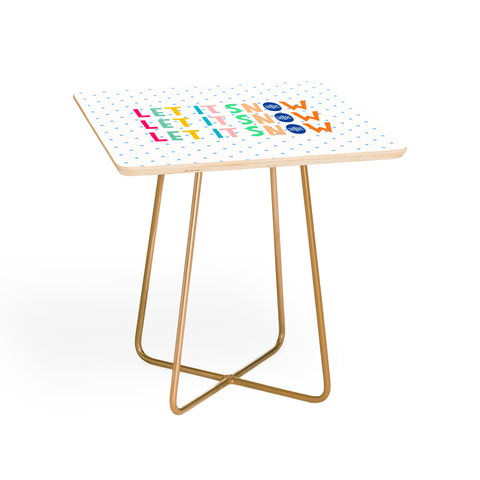 Hello Sayang Let It Snow Polka Dots Side Table