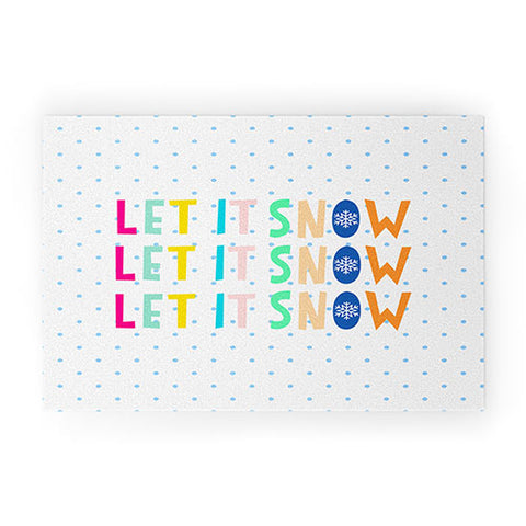 Hello Sayang Let It Snow Polka Dots Welcome Mat