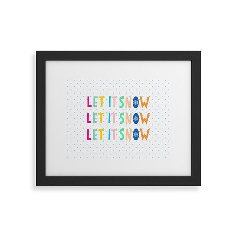 Hello Sayang Let It Snow Polka Dots Framed Art Print
