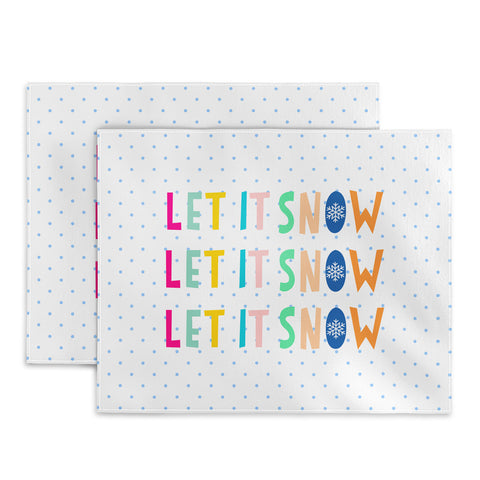 Hello Sayang Let It Snow Polka Dots Placemat