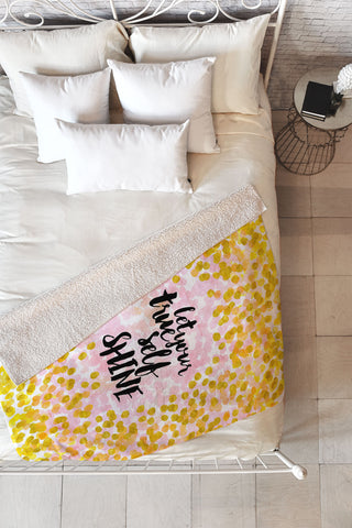 Hello Sayang Let Your True Self Shinea Fleece Throw Blanket