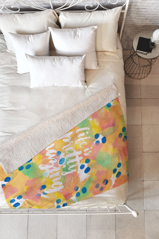 Hello Sayang Life Is Pretty Amazing Fleece Throw Blanket