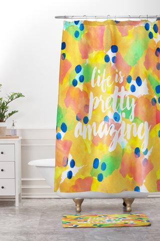 Hello Sayang Life Is Pretty Amazing Shower Curtain And Mat