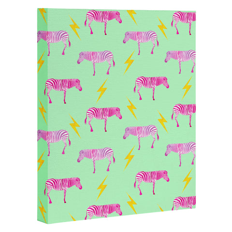 Hello Sayang Lightning Zebras Art Canvas