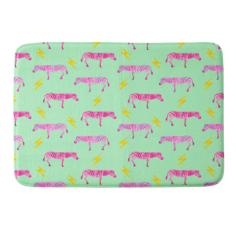 Hello Sayang Lightning Zebras Memory Foam Bath Mat