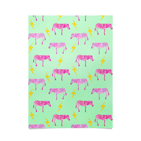 Hello Sayang Lightning Zebras Poster