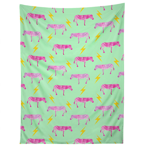 Hello Sayang Lightning Zebras Tapestry
