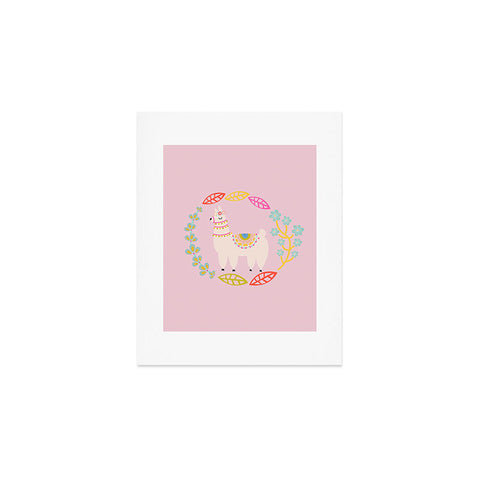 Hello Sayang Lola Llama Pink Art Print