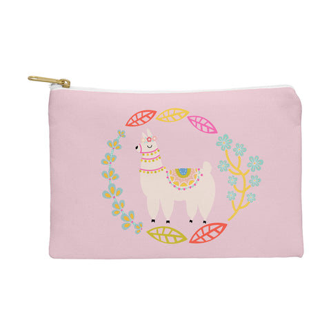 Hello Sayang Lola Llama Pink Pouch
