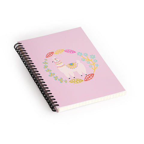 Hello Sayang Lola Llama Pink Spiral Notebook