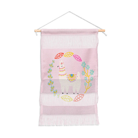 Hello Sayang Lola Llama Pink Wall Hanging Portrait