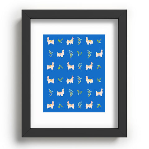 Hello Sayang Lola Llama Print Pattern Recessed Framing Rectangle