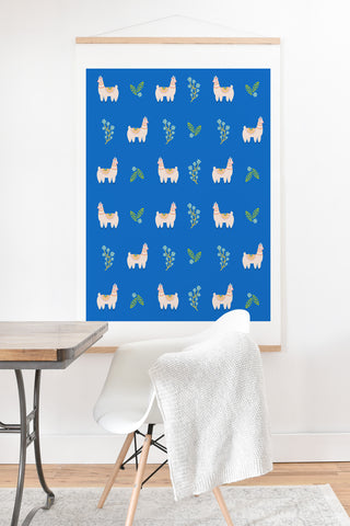 Hello Sayang Lola Llama Print Pattern Art Print And Hanger