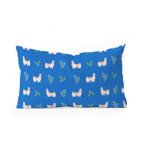 Hello Sayang Lola Llama Print Pattern Oblong Throw Pillow