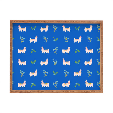 Hello Sayang Lola Llama Print Pattern Rectangular Tray