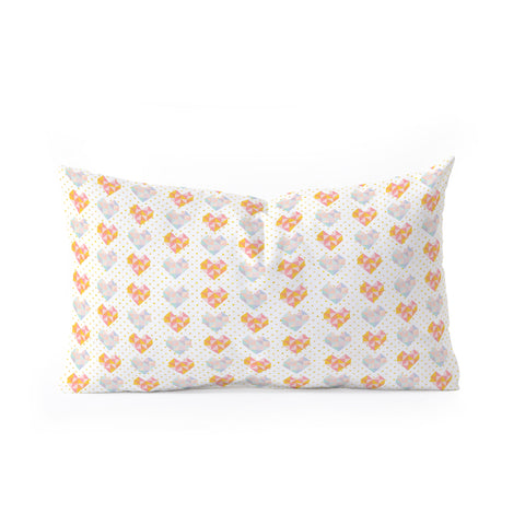 Hello Sayang Love Patch Oblong Throw Pillow