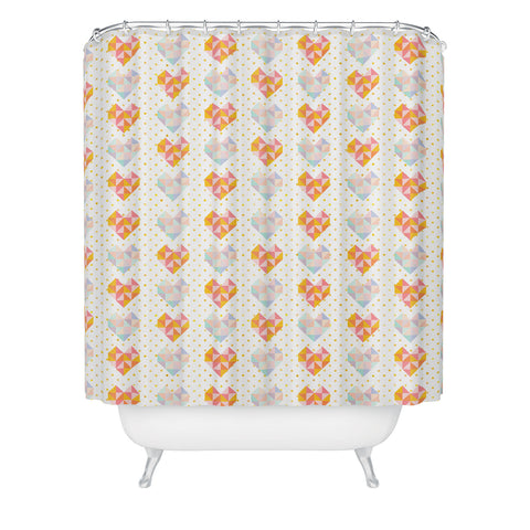 Hello Sayang Love Patch Shower Curtain