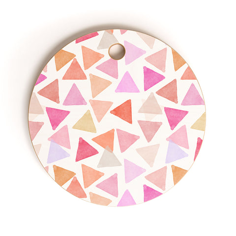 Hello Sayang Love Triangles Cutting Board Round