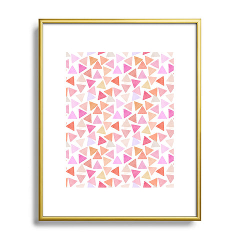 Hello Sayang Love Triangles Metal Framed Art Print