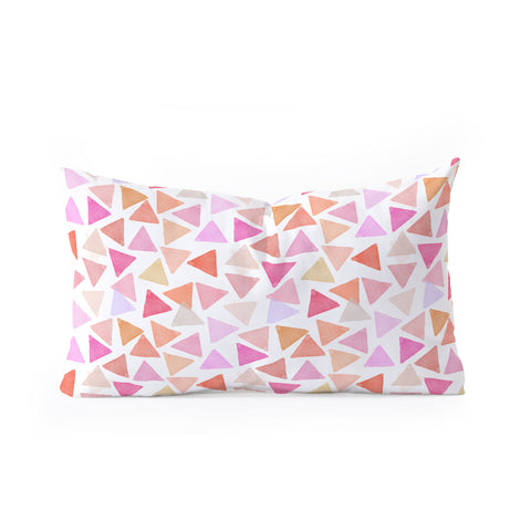 Hello Sayang Love Triangles Oblong Throw Pillow