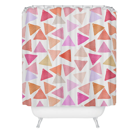 Hello Sayang Love Triangles Shower Curtain