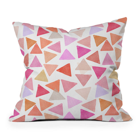Hello Sayang Love Triangles Throw Pillow