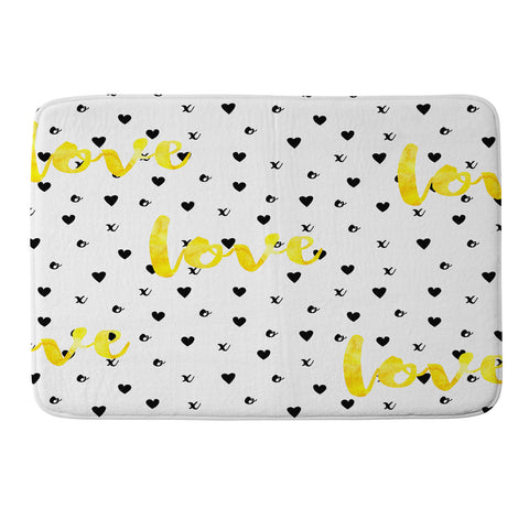 Hello Sayang Love XOXO Memory Foam Bath Mat