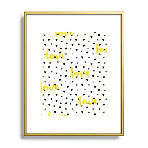 Hello Sayang Love XOXO Metal Framed Art Print